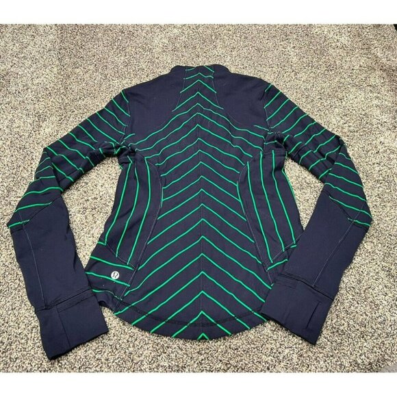 Lululemon Forme Jacket *Cuffins Slalom Stripe Inkwell Size 4 EUC - Picture 3 of 4